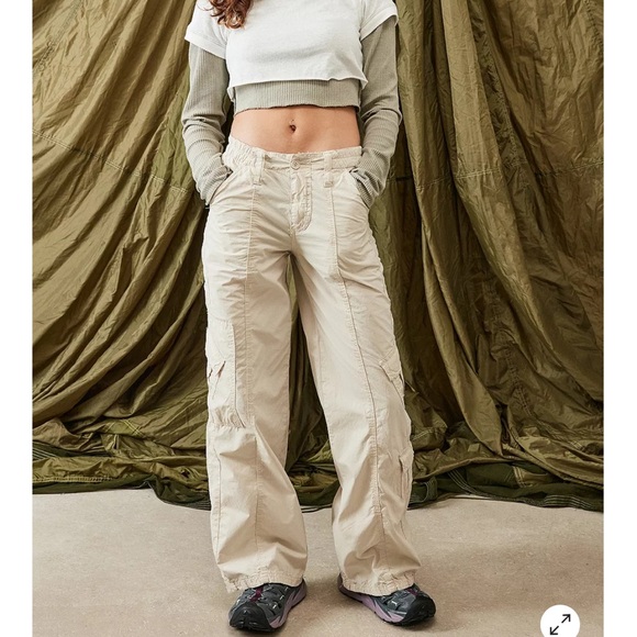 BDG Pants - BDG Urban Outfitters Y2K Cream Cargo Pants